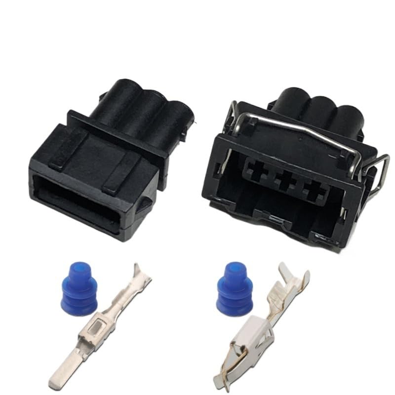 DJ7024-3.5Car Fuel Injection Nozzle Connector 1p2p3p4p Water Temperature Plug Harness Water Proof Socket Sheath(5p-Female,5sets)