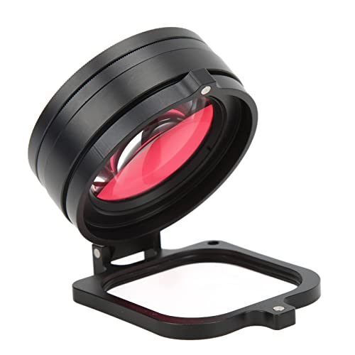 Objectif macro HD 16x Yctze accessoire photo sous-marine avec filtre rouge violet 58 mm