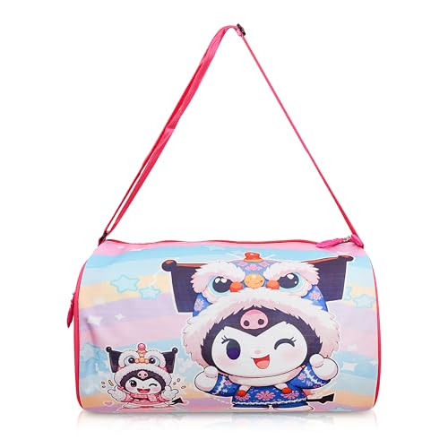 Image of Stylbase Multicolor Polyester Kids Duffle Travel Bag for Travelling Gym, Dance, Swimming, Picnic, Sports, Traveling Bag for Boys & Girls Duffle Bag (Kuromi, 18 /)