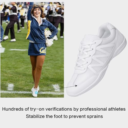 Image of Cheer Shoes Women Cheerleading Dance Shoes Fashion Sneakers Athletic Sport Training Lace Up Shoes for Gilrs