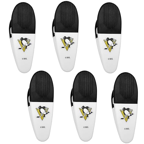 Siskiyou Sports NHL Pittsburgh Penguins Chip Clip Magnets, 6pk White, One Size