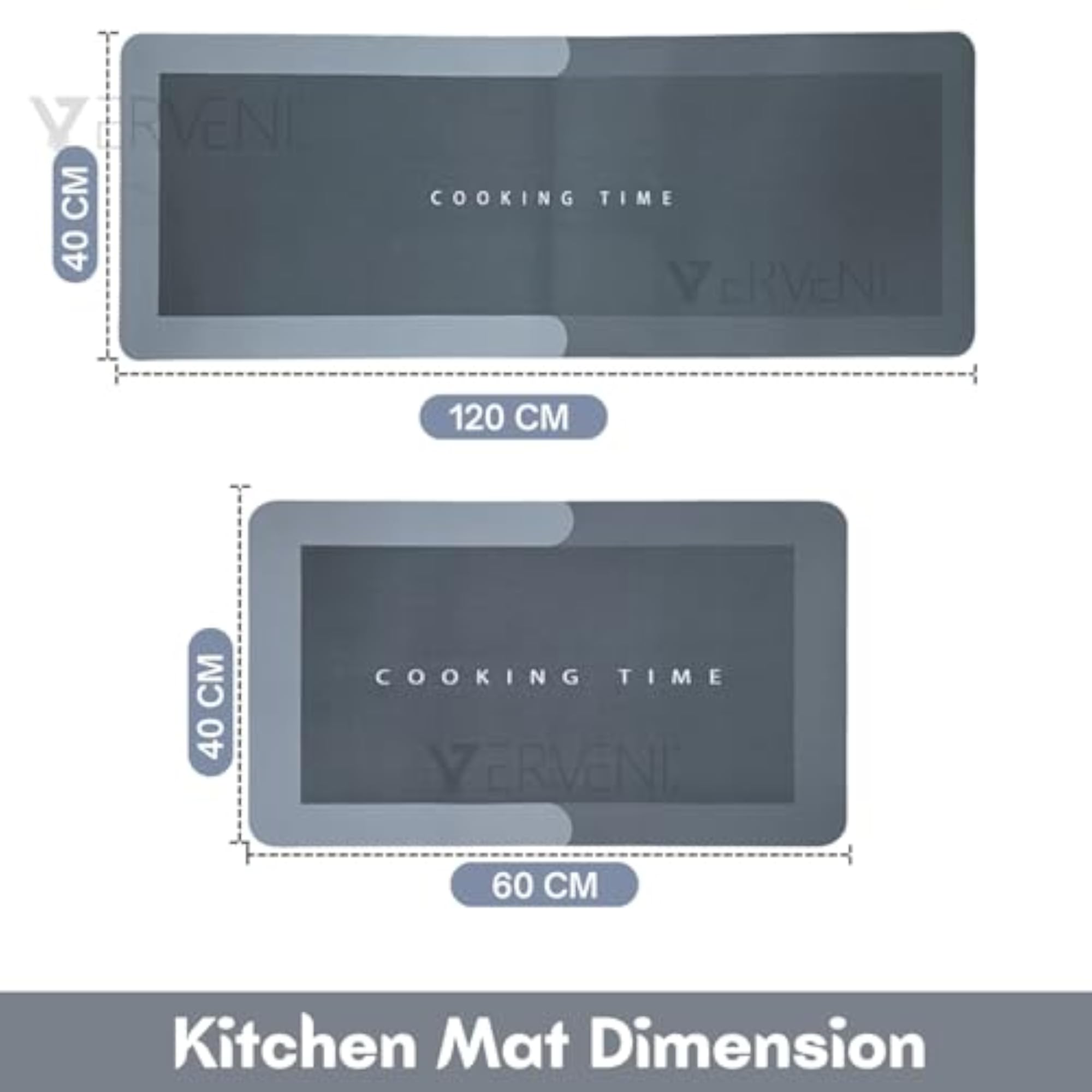 2 Pcs Kitchen Mats Set, Waterproof Memory Foam Anti-Fatigue