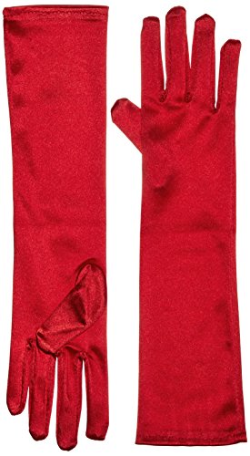 MUSIC LEGS Women's Elbow Length Satin Gloves