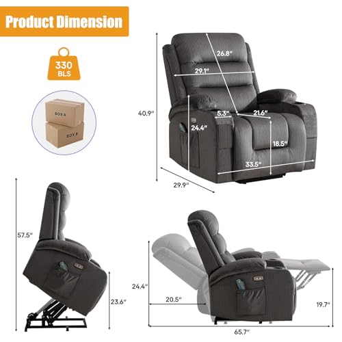 Sillón con función masaje y calefacción miniatura 2