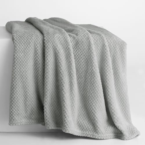 DecoKing Kuscheldecke 70x150 cm Stahl Decke Microfaser Wohndecke Tagesdecke Fleece weich sanft kuschelig skandinavischer Stil grau anthrazit Henry