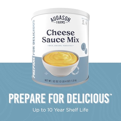 cheese sauce mix can emergency food supply 87 servings 10 year shelf life - shelf stable cheddar cheese powder canned food