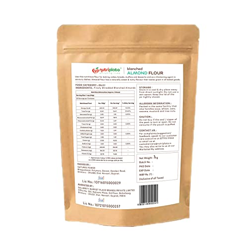Image of Nutriplato Blanched Almond Flour, 1 Kg