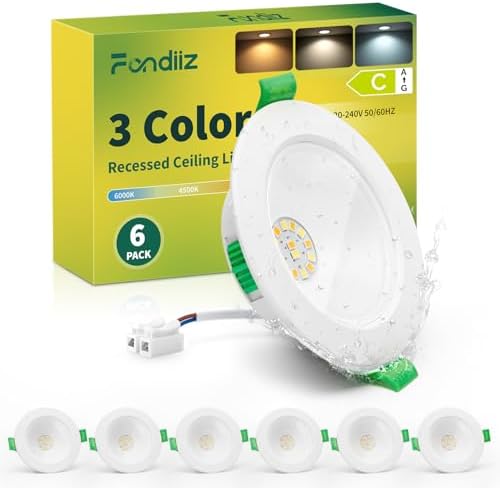 Lot de 6 Spot LED Encastrable 4W, Spots de Plafond Encastré 68mm ...