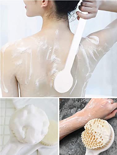 Aphrodite Bath Body Brush with Soft Comfortable Bristles Long Handle Gentle Exfoliation Improve Skin’s Health and Beauty Wet or Dry Brushing Back Scrubber for Shower (Multicolor)