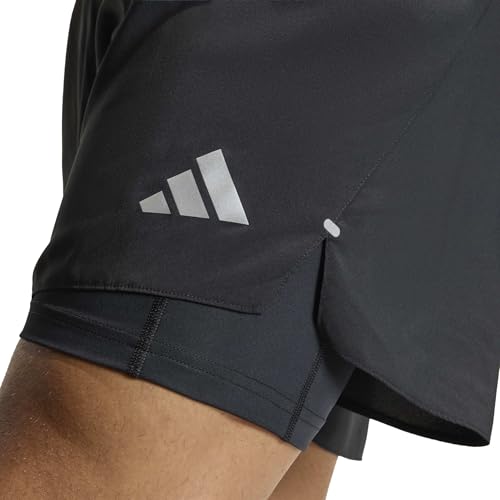 adidas Men’s adi365 Running Essentials 2in1 Shorts, Black, XL