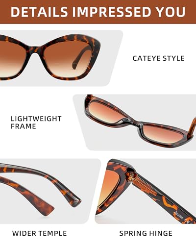 LADEESSE 3 Pack Bifocal Reader Sunglasses for Women Fashion Cateye Sun Readers Outdoor Reading Glasses UV400 +1.50 Protection — view 3