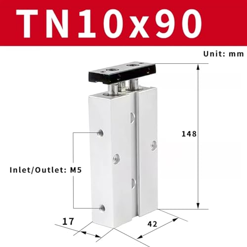 Cylindres compacts TN10x90 pour projets de robotique fluide