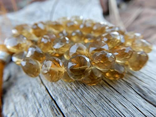 Quartz bière perles oignon facettées pour bracelet bohème chic