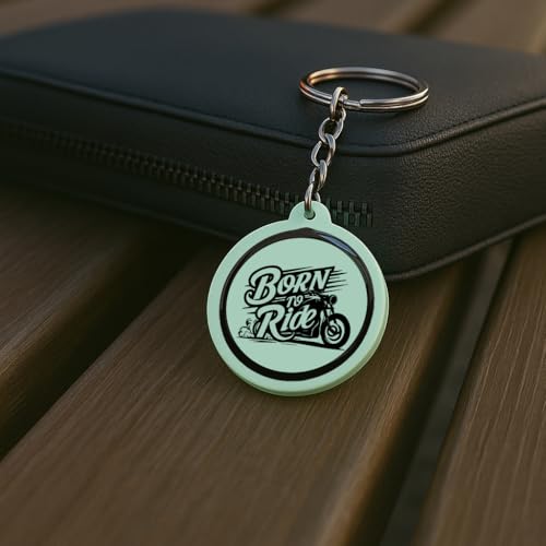 Image of Mi Glow Store Glow in Dark Keychain for Bike Men | Gift for Man | Bike Accessories | Charges in Light Glows in Dark | Key chain for Bike