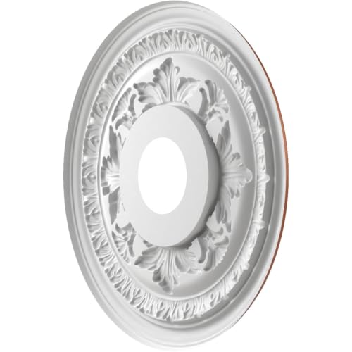 Image of Ekena Millwork CMP16BABCO Baltimore Thermoformed PVC Ceiling Medallion (Fits Canopies up to 6 1 /2 inch), 16 inchOD x 3 1 /2 inchID x 1 inchP, Bright Coat Copper