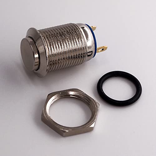 Urtone 1212S Momentary Push Button Switch, Urtone Ur125, 1No Spst Dc 36V 2A Metal Shell Suitable For 12Mm 1/2 Inch Mounting Hole  thumb #4