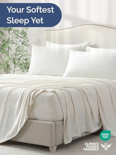 Fleece Sheets Queen Size Set - 4-Piece Velvet Flannel Sheet Set - Super Soft Fleece Bedding - 1 Flat & 1 Fitted and 2 Pillowcases - Cozy Warm, Comfy & Plush - Deep Pockets, Fuzzy & Anti-Static - Ivory - Thumbnail 3