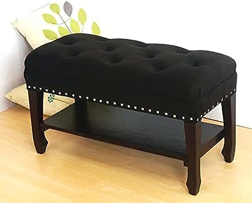 Banc d'entrée en bois massif marron pour ranger ses chaussures