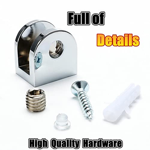 Alise Glass Shelf Bracket,Adjustable Clamp Brackets For Shelves,Wall Mount Clamps For 5-8Mm Glass Shelves,Bathroom Clip Holder Support Hardware Replacement Parts,Bl1010-4P Polished Chrome Pack Of 4 #TOP5