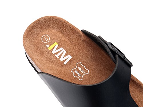 Image of WTW Men's Slides Sandals Cork Footbed Shoes Adjustable Strap Summer Beach Comfort Sandals for Men