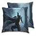 anzonto Lot de 2 housses de coussin de plage, motif dessin animé Batman 60 x 60 cm