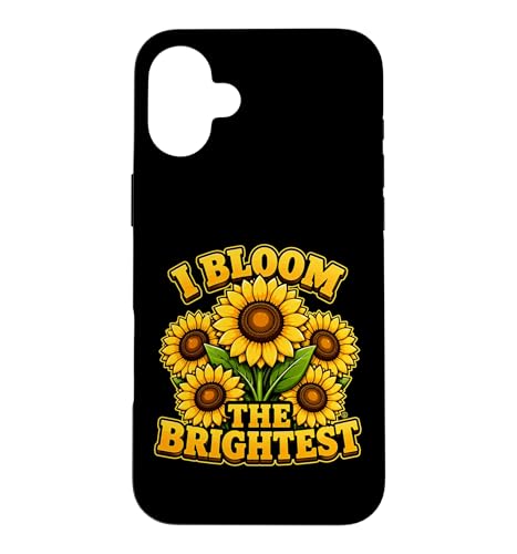 I Bloom The Brightest Sunflower �C���X�s���[�V�����t���[�����O���t�B�b�N �X�}�z�P�[�X iPhone 16 Plus �p