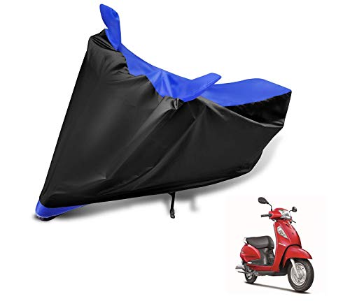 Image of Auto Hub Scooty Cover Compatible with Suzuki Access 125 with Mirror Pocket, Dustproof, Heat Resistant, Triple Stitched, Access 125 Scooty Cover- Black, Blue