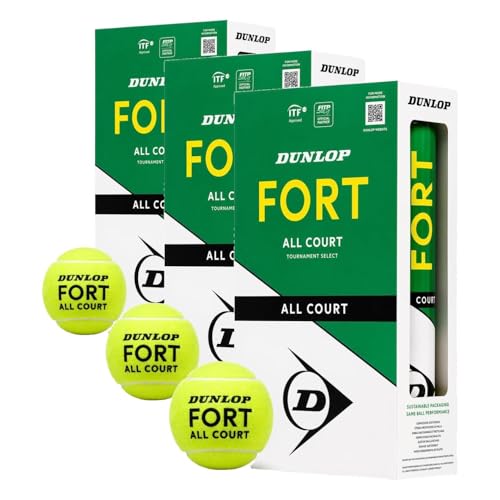 Image of DUNLOP Fort All Court TS tennis ball - for sand, hard court and grass (2x4 balls) (Pack of 3)