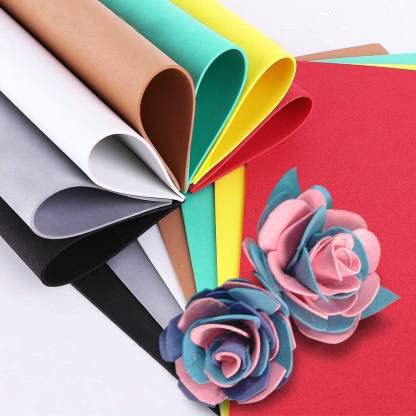 Sejas Collections Crafts Eva Foam Sheet For Art & Crafts | School Projects | Punch Art | Scrapbooking | Unruled | Size 2mm | Pack of 20 | A4 Size | Multicolor