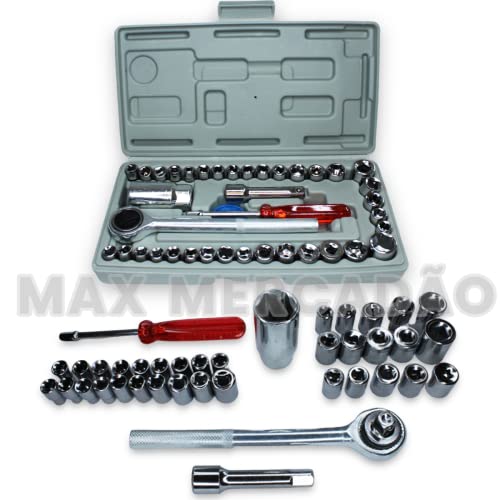 Kit Jogo De Chaves Catraca Pito 40 Peças Sextavado