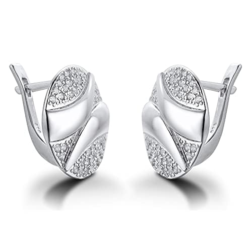 Boucles d'oreilles à clip pour oreilles non percées avec micro pavé clair