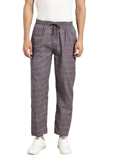 Cotton Checked Track Pant