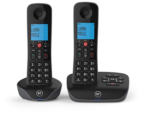 BT Essential Cordless Landline House Phone with Nuisance Call Blocker, Digital Answer Machine, Twin Handset Pack - Image 3