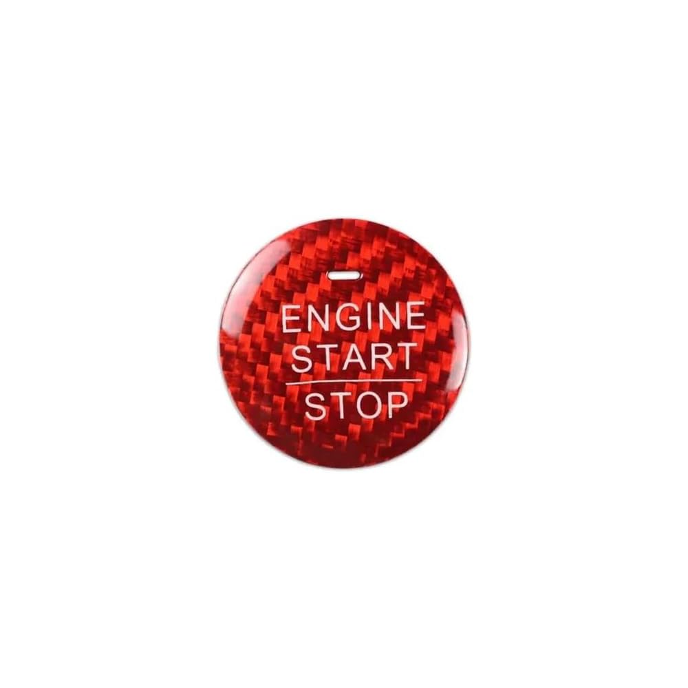QIZUN Car Engine Start Stop Button Cover for WEY VV5/VV6/VV7/P8, Push Button Ignition Switch Protector, Car Push Start Button Cover, 30MM,Red