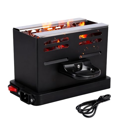 Wxeadu Électrique Allume Charbon Chicha, 800 W Chauffe Charbon Chicha avec Une Pince, Allume Charbon Chicha Électrique Dispose d'un Système de Chauffage à...