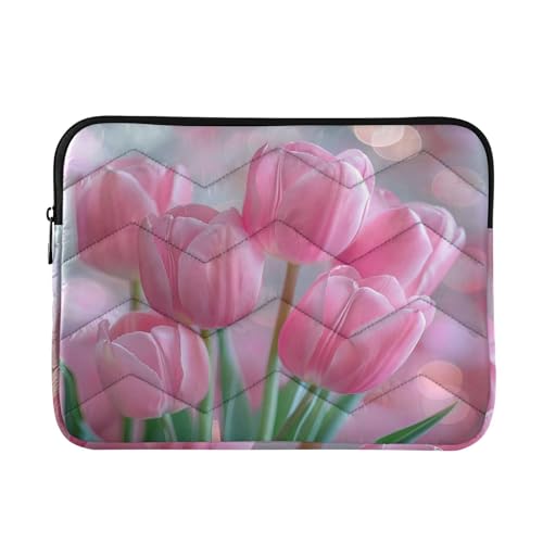 Funda para portátil 13-14 pulg. tulipanes impermeable miniatura 1