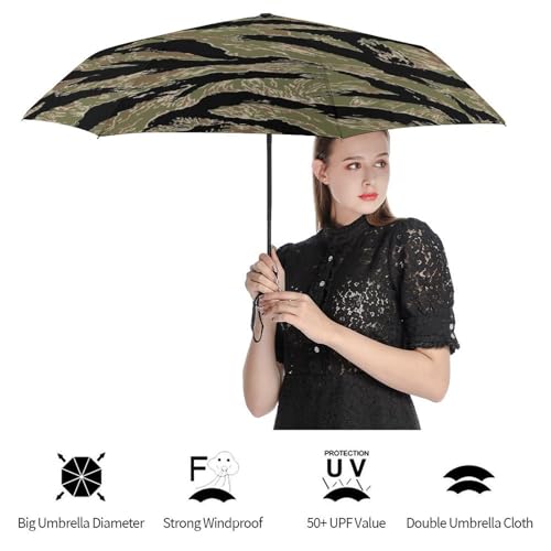 Parapluie de voyage compact tigre pour déplacements urbains - 4