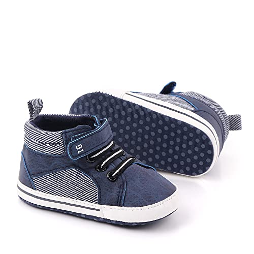 Unisex Baby Boys Soft Sole High Top Ankle Sneakers, Sport Newborn Infant First Walkers Shoes2