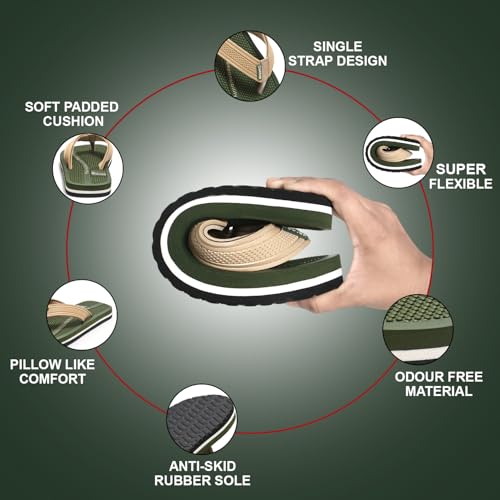Image of DOCTOR HEALTH SUPER SOFT Men's Acupressure Slippers | Flip-Flops | Men's & Boy's Slippers | Comfortable & Lightweight | Soft Foot Massager | All Day Wear Acupressure Slipper