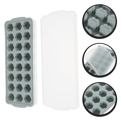 Bandeja de silicona para cubitos de hielo con tapa miniatura 4