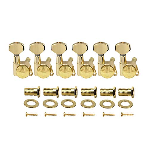 VUBLY Lot de 6 accordeurs de verrouillage pour guitare électrique Têtes de machine de verrouillage Chevilles d’accordage… - Les Beatles, Paul McCartney, John Lennon, RIngo Starr, George Harrison VUBLY Lot de 6 accordeurs de verrouillage pour guitare électrique Têtes de machine de verrouillage Chevilles d'accordage… – Image 7