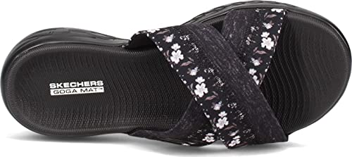 Skechers Skechers Women's On-The-Go 600-140038 Sandal, Black/Gray, 9 Medium US