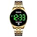 Produktbild TONSHEN Herrenuhr LED Digitauhn Berühren LED Elektronik Beleuchtung Uhren Edelstahl Armbanduhr (Gold)