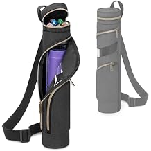 Rexmica Playmat Tube Case with Dice Holder for W14x L24 Playmats, Gaming Playmat Tube Storage Bag Compatible with TCG/MTG Mat, Card Game Play Mat Container Bag with Shoulder Strap