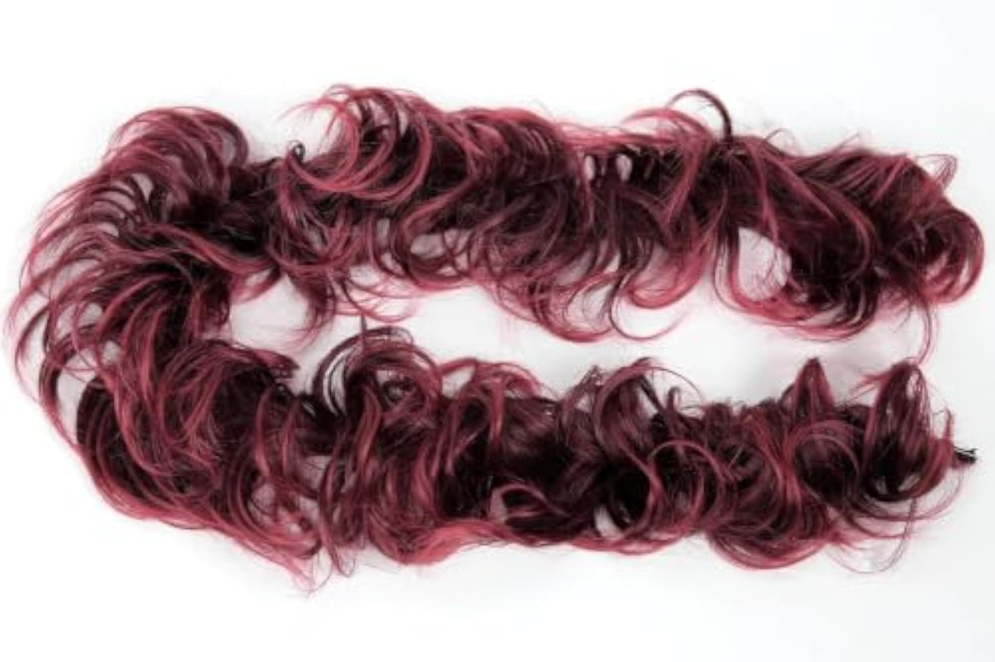 Red Mix Hair Wrap Scrunchie for Curly Messy Bun