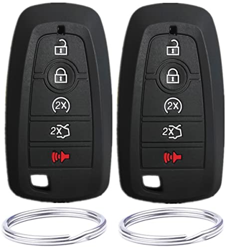 Coque de clé silicone pour Ford Bronco Mustang et Fusion - Protection noire pour boîtier M3N