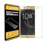 Sony Xperia XA1 Ultra Screen Protector (Only For 6.0 Inch), [3-Pack] [LuckQR]Premium Clear Tempered Glass Screen Protector Film, Anti-Scratch, Case Friendly Fit For Sony Xperia XA1 Ultra 6.0