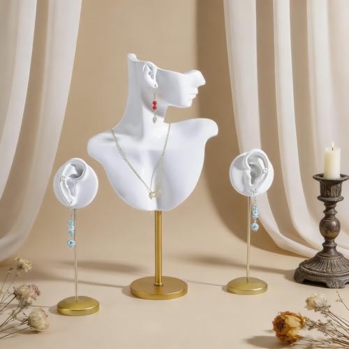 Support pour boucles d'oreilles et présentoir à bijoux en résine pour rangement de collier - 5
