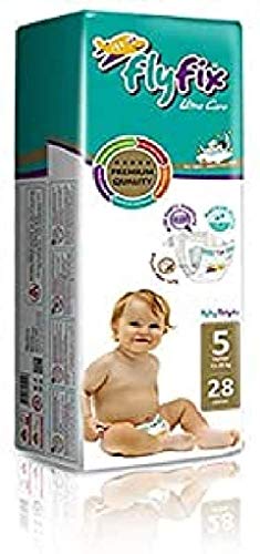 FlyFix TRFFXBD100007 - Pañales para bebés, ultraconfort y protección, junior, (11-25 kg) - 28 pcs, unisex