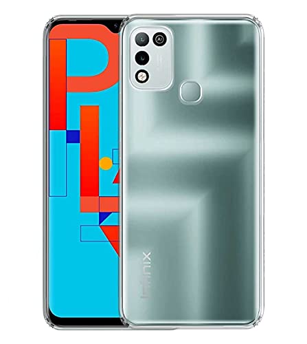 Image of Soft Flexible Silicone Back Cover Compatible with Infinix Smart 5 / Hot 10 Play, Transparent Case + Screen Guard
